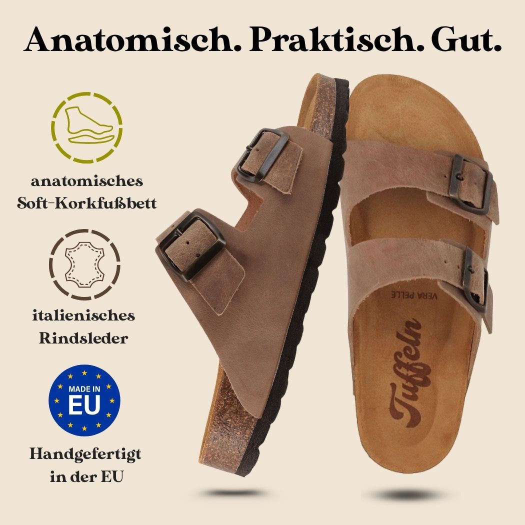 Tuffeln Föhr Ledersandale, beige