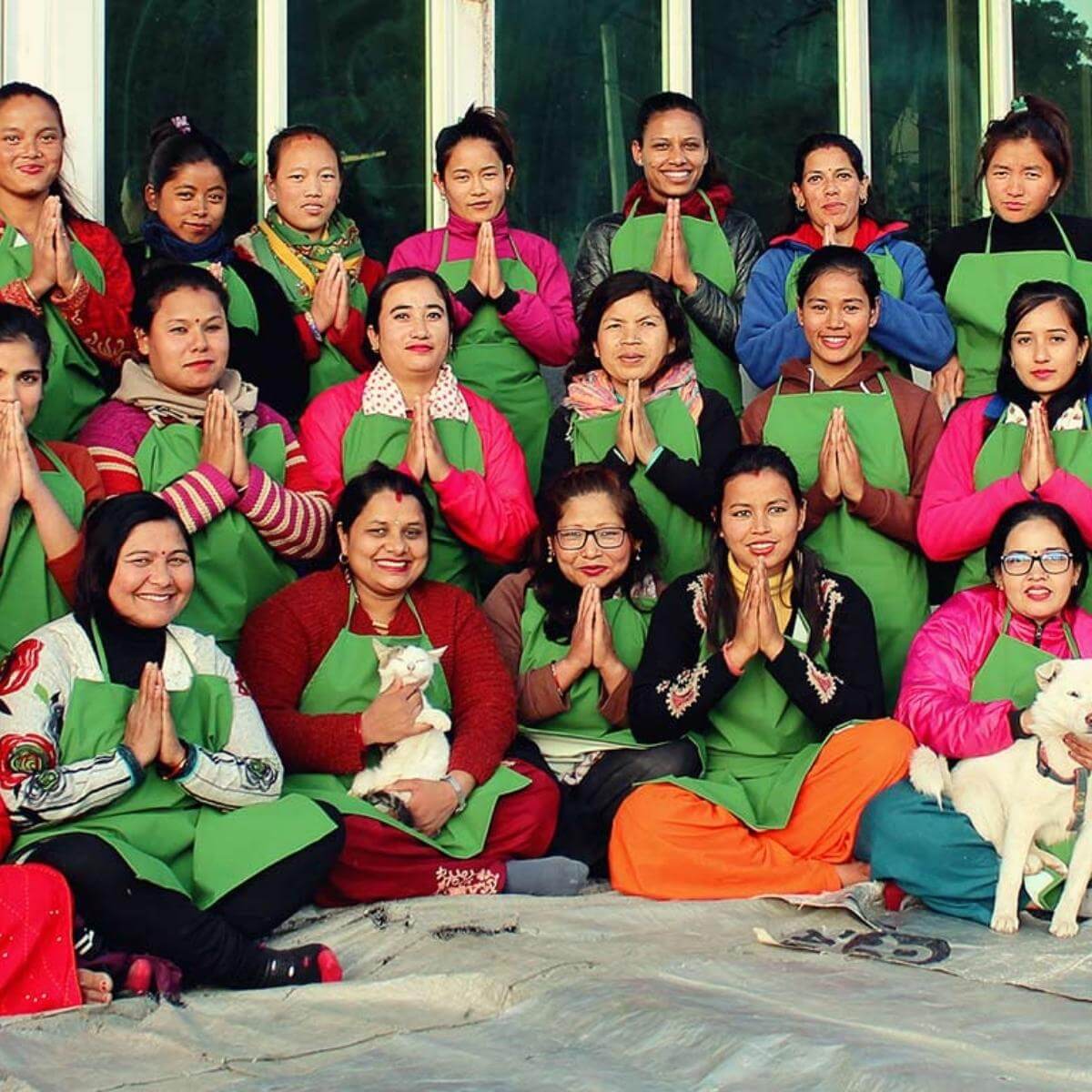 Filzkünstlerinnen unserer nepalesischen Manufaktur