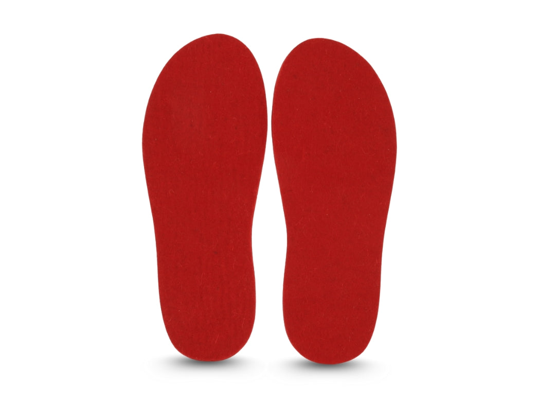 7mm Deluxe Filz-Einlegesohlen, rot