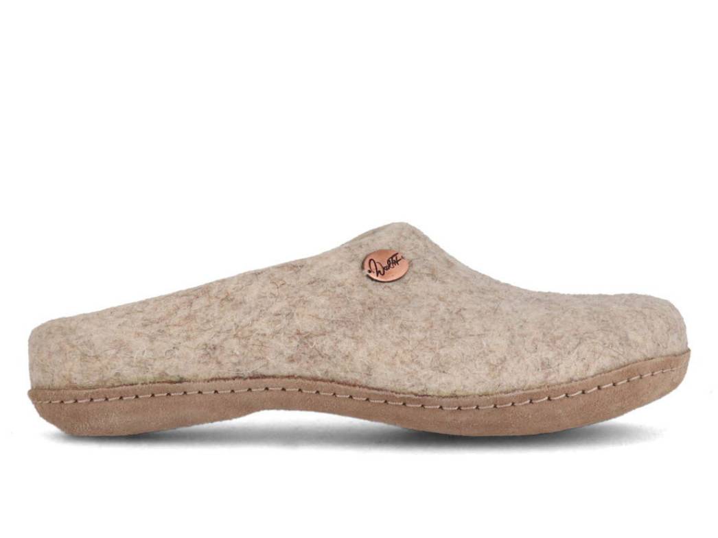 Filzpantoffeln mit Einlagen Classic, beige