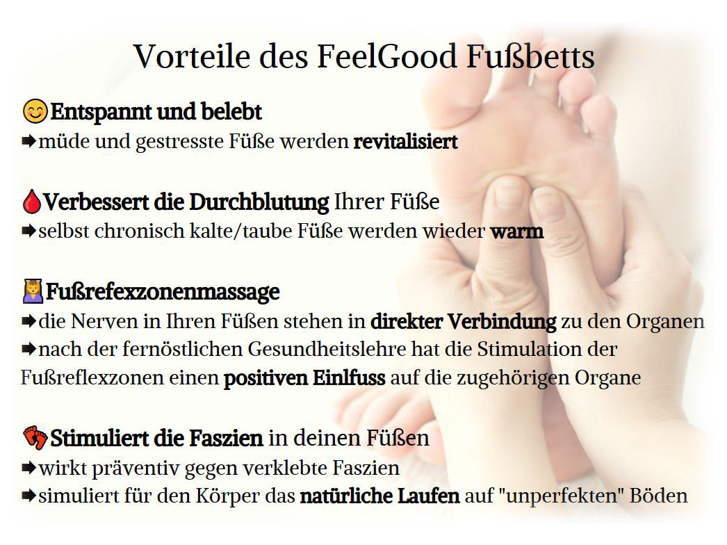FeelGood Fußbett Filzkugel-Einlegesohlen, steingrau