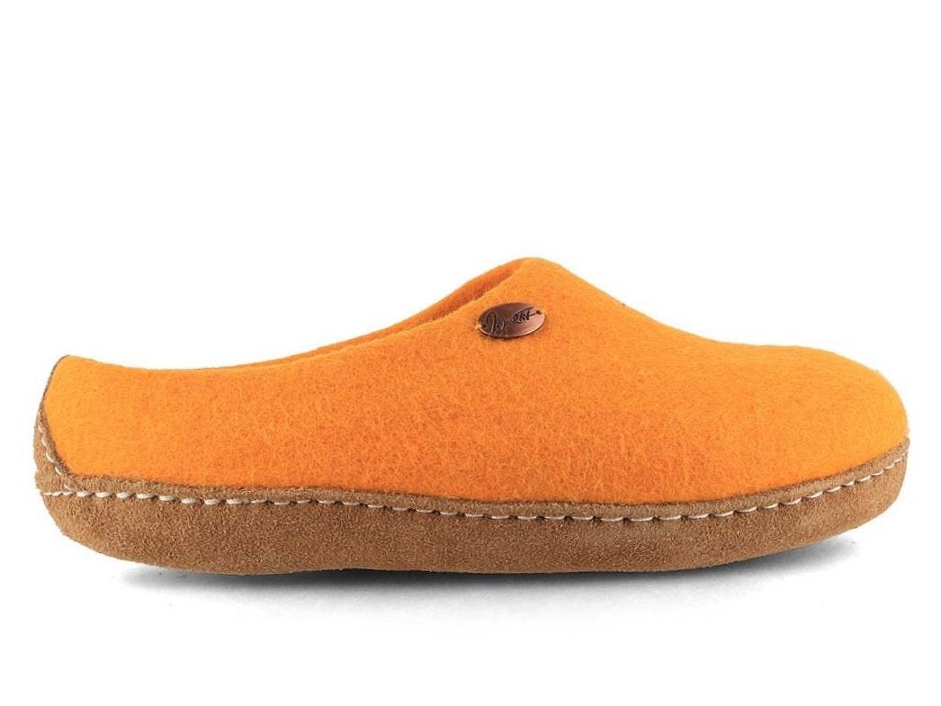 Barfuß-Hausschuh Footprint, orange