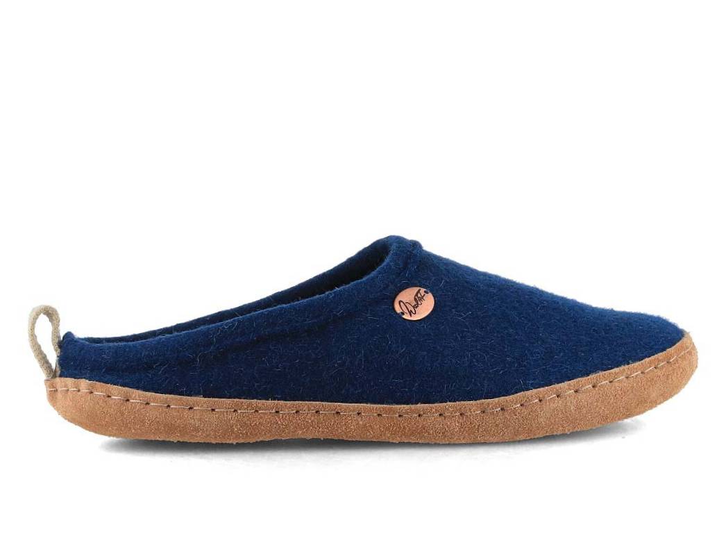 Tundra nachhaltige Filzpantoffeln, blau