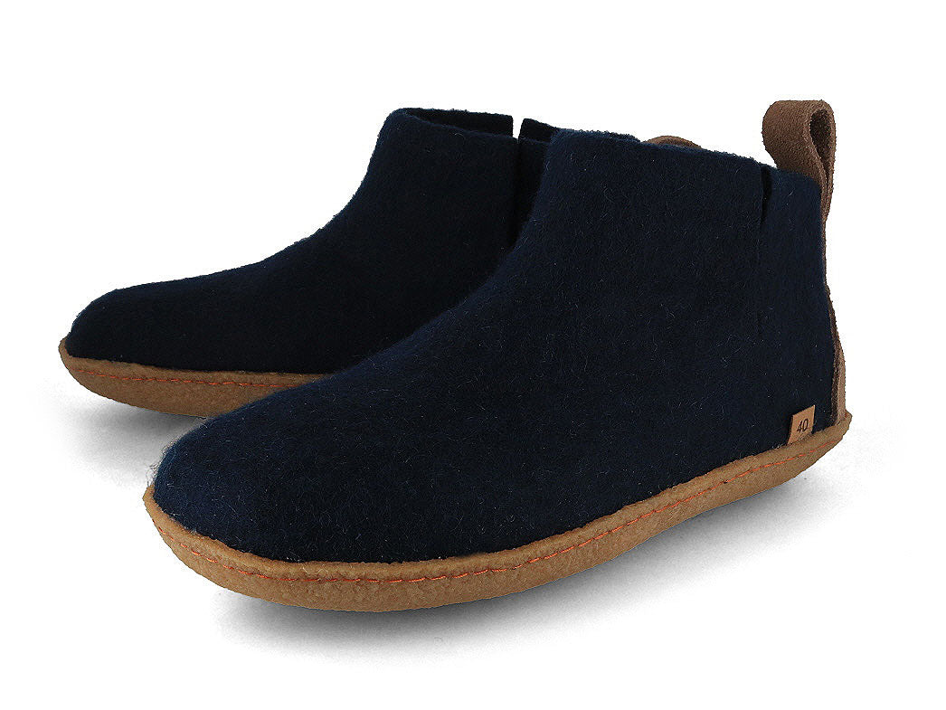 Hüttenschuhe mit Gummisohle Yeti, blau
