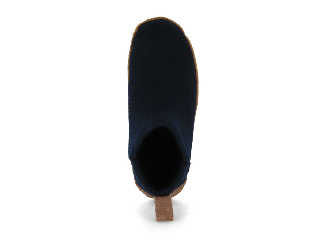 Hüttenschuhe mit Gummisohle Yeti, blau