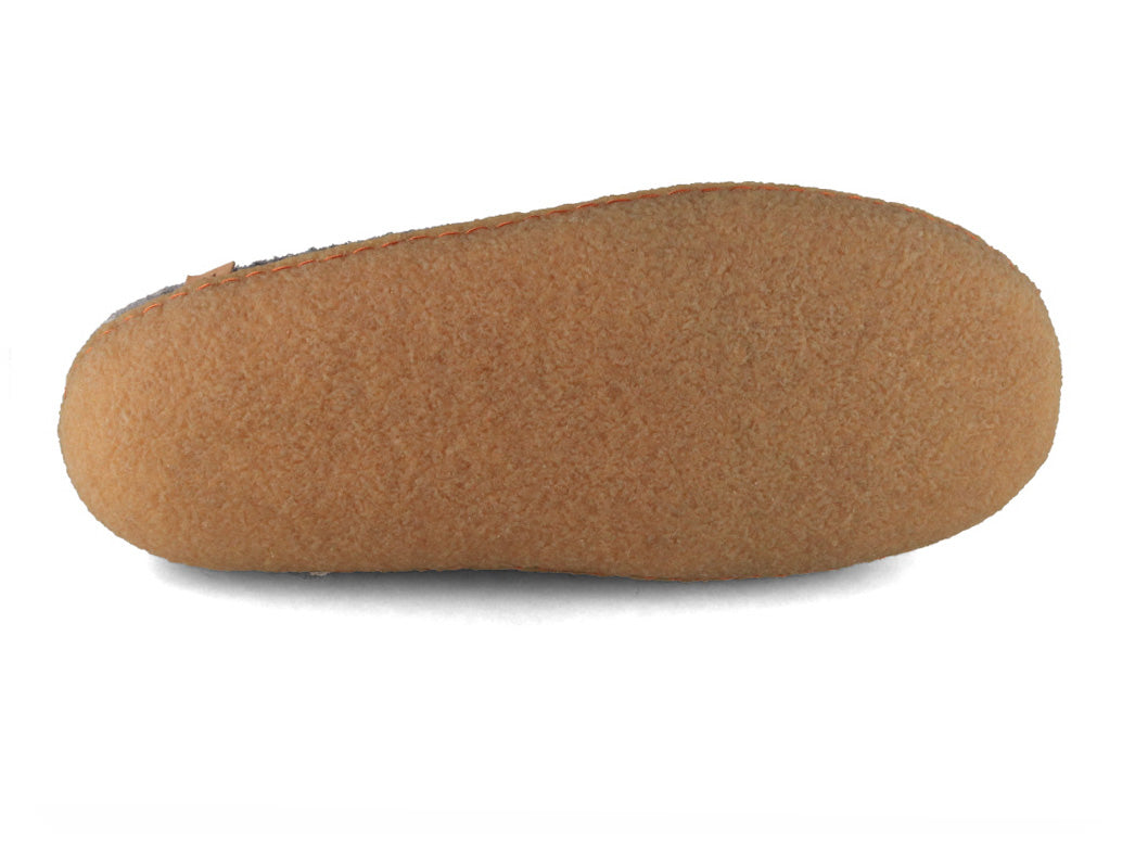 Sherpa Filzpantoffeln mit Fußbett & Naturgummisohle, grau