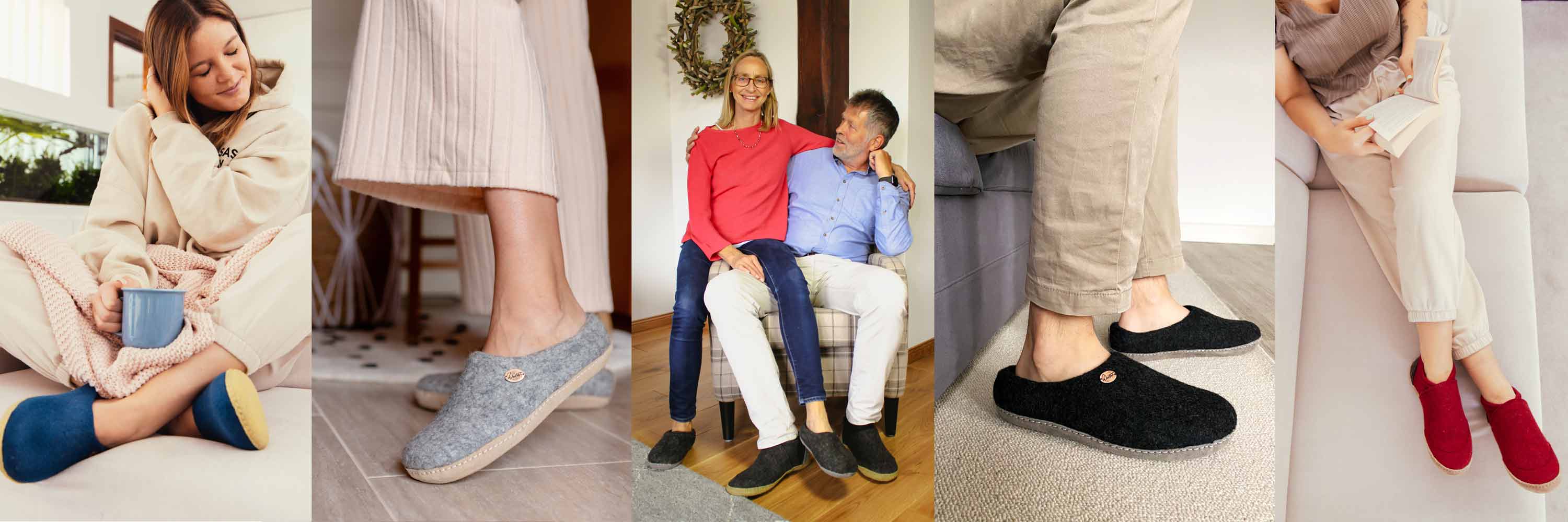 WoolFit warme Hausschuhe aus Wolle