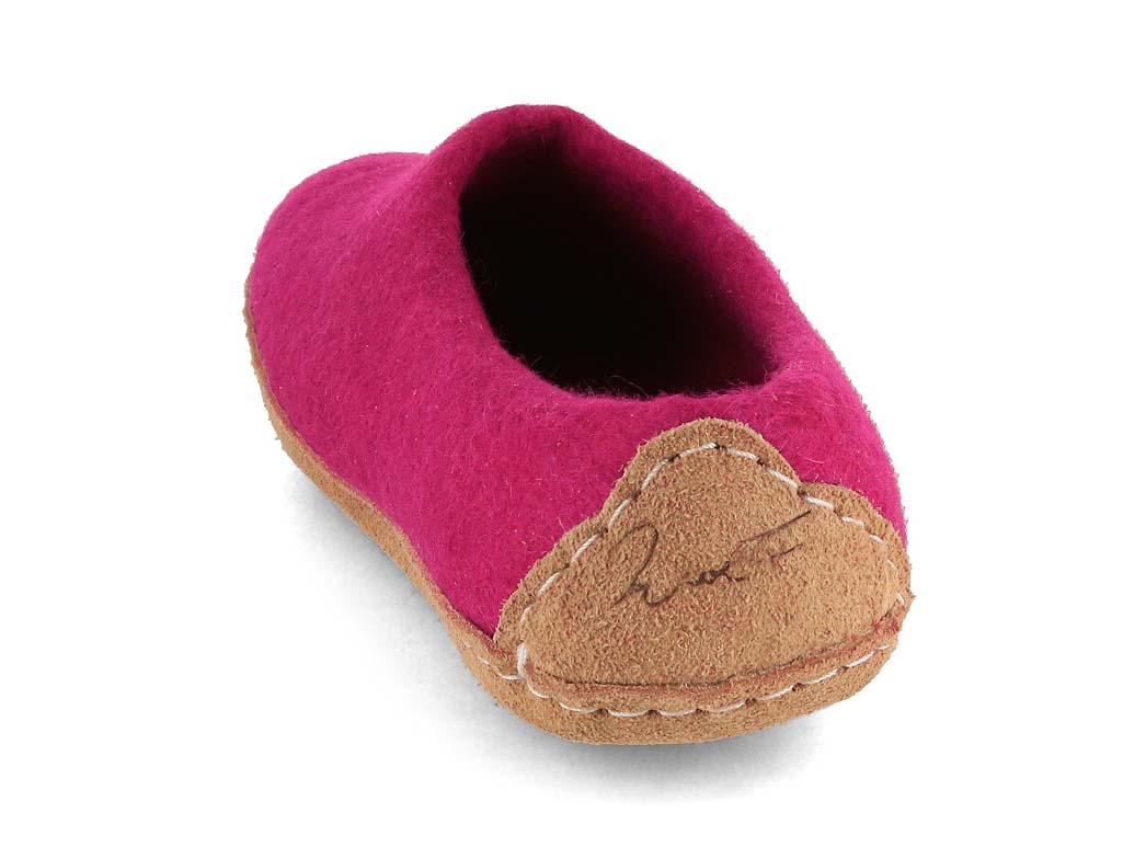 Barfuß-Hausschuh Footprint, pink