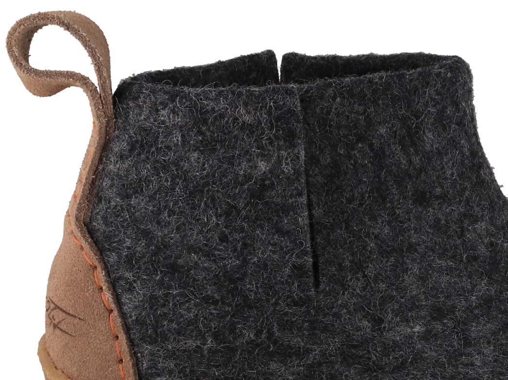 Hüttenschuhe mit Gummisohle Yeti, graphit