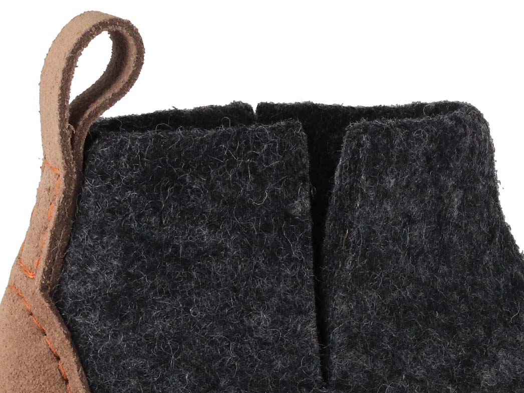 Hüttenschuhe mit Ledersohle Yeti, graphit