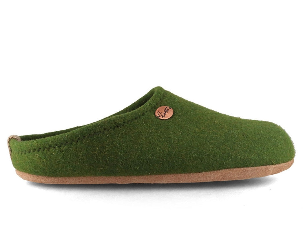 Barefoot Filzpantoffeln mit viel Zehenfreiheit, grün