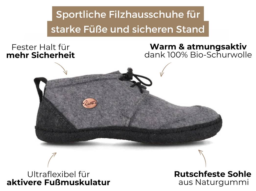 Barfußschuhe Nomad, hellgrau / schwarz