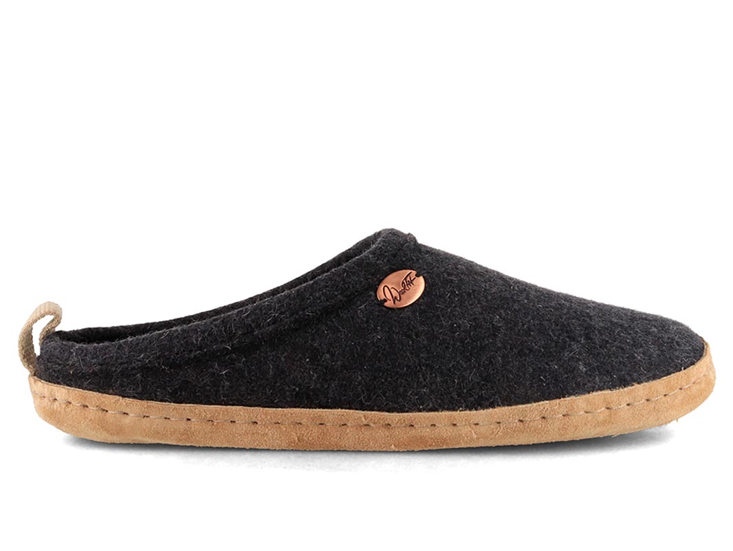 Tundra nachhaltige Filzpantoffeln, dunkelgrau