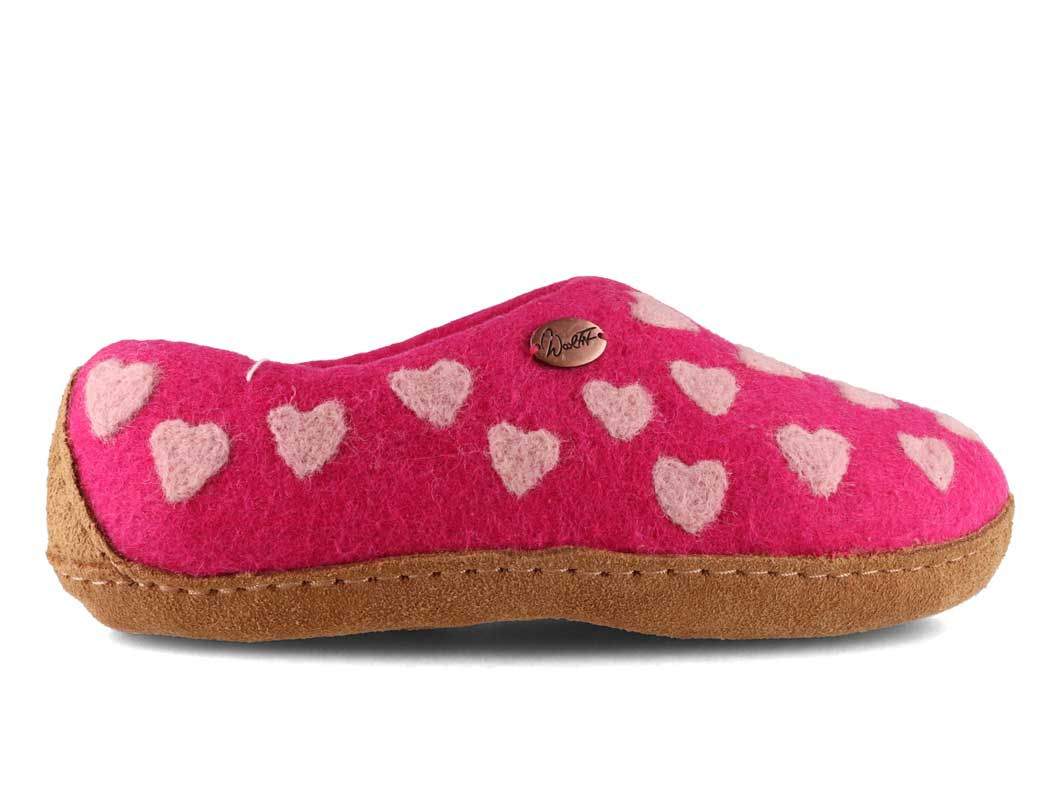 Barfuß-Hausschuh Footprint, pink