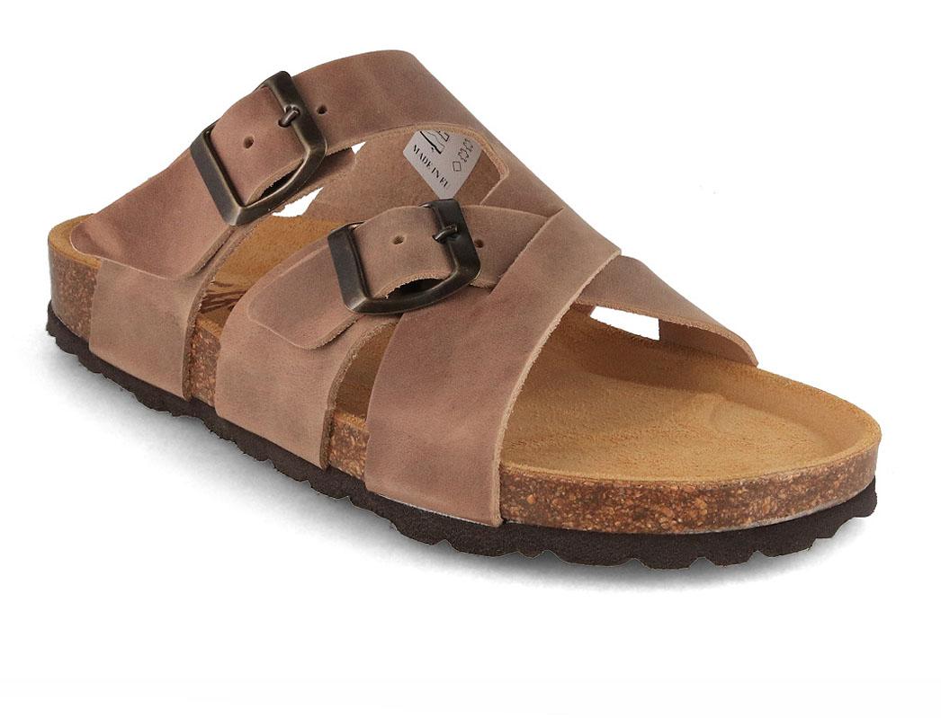 Tuffeln Borkum Ledersandale, beige