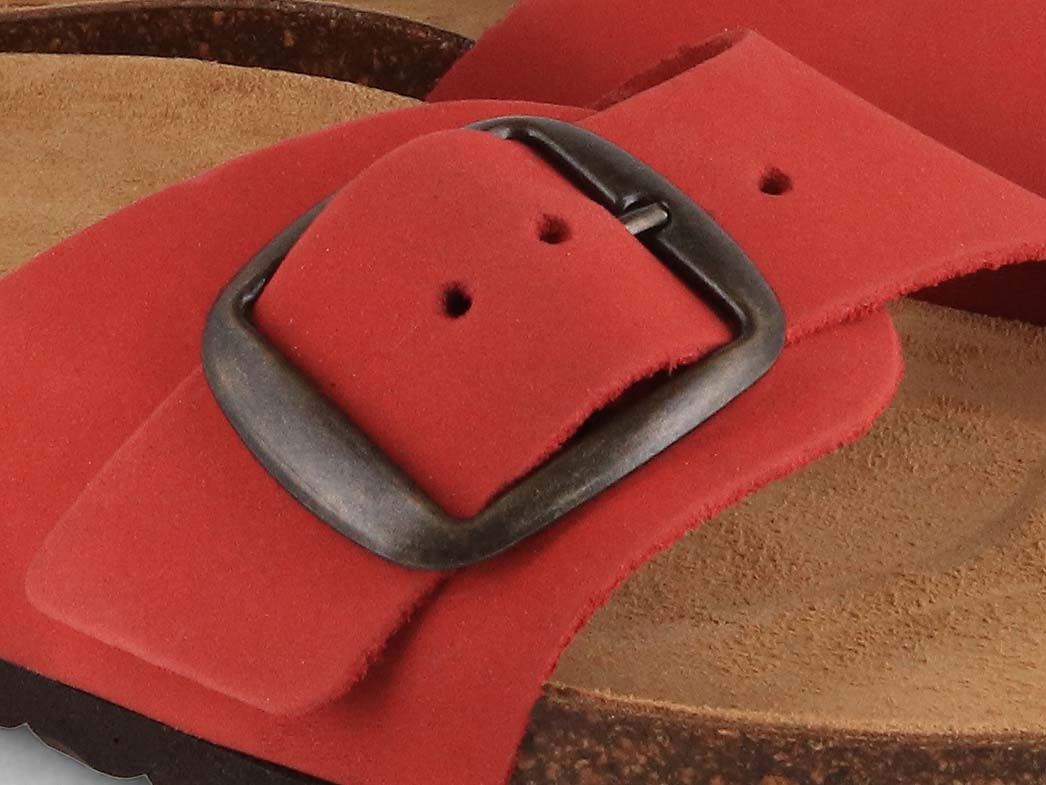 Tuffeln Fehmarn Ledersandale, terracotta-rot
