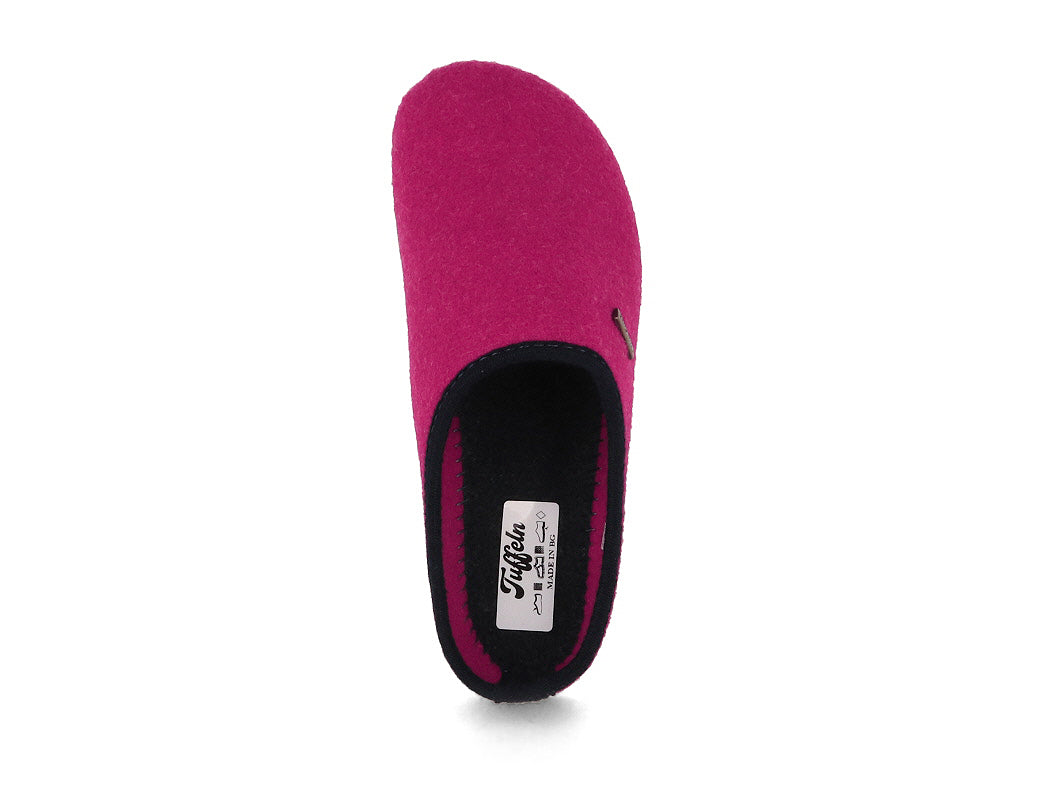 Tuffeln Komfort vegane Filzpantoffeln, fuchsia