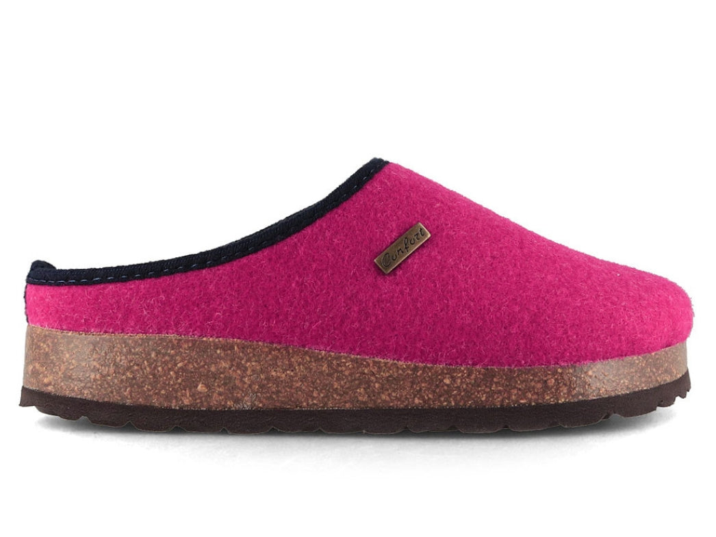 Tuffeln Komfort vegane Filzpantoffeln, fuchsia