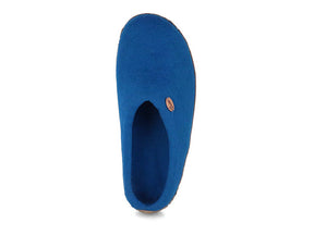 Barfuß-Hausschuh Footprint, blau