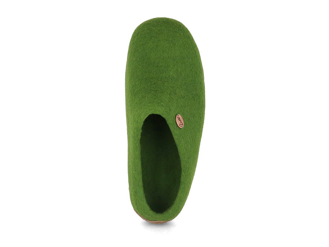 Barfuß-Hausschuh Footprint, grün