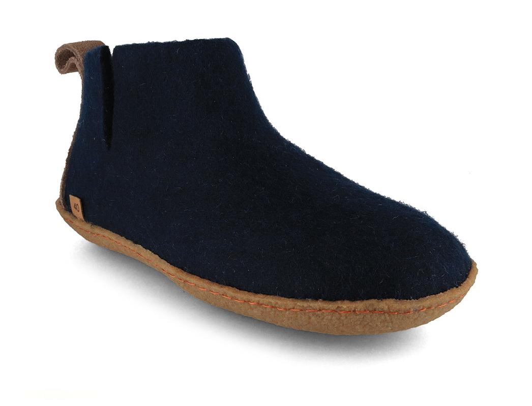 Hüttenschuhe mit Gummisohle Yeti, blau
