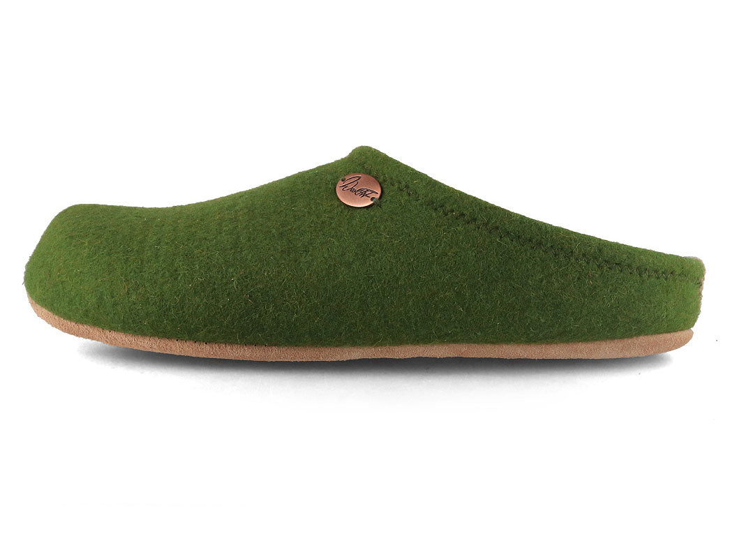 Barefoot Filzpantoffeln mit viel Zehenfreiheit, grün
