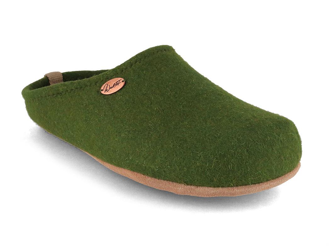 Barefoot Filzpantoffeln mit viel Zehenfreiheit, grün