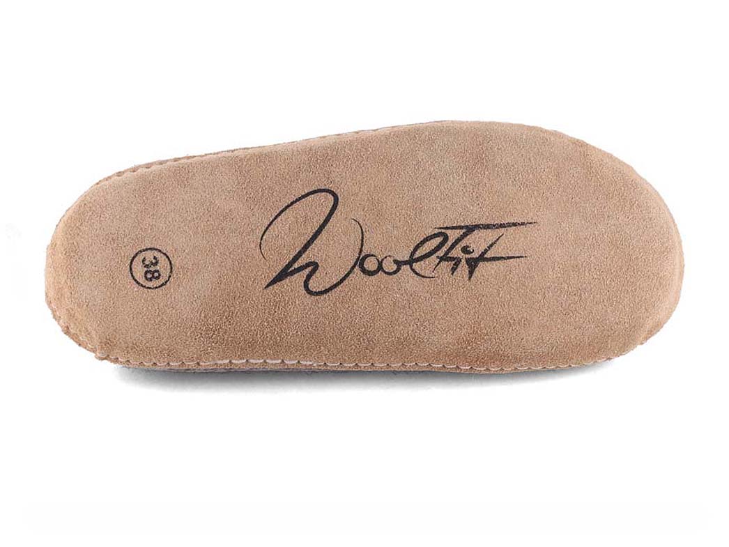 Barfuß-Hausschuh Footprint, steingrau