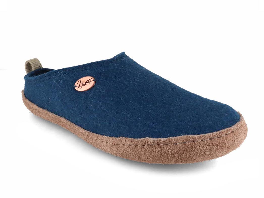 Tundra nachhaltige Filzpantoffeln, blau