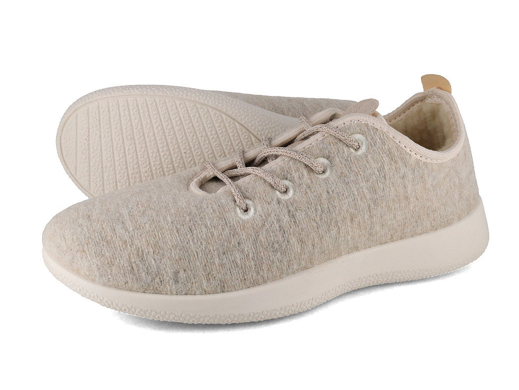 Merino Woll-Sneaker - gefüttert, beige
