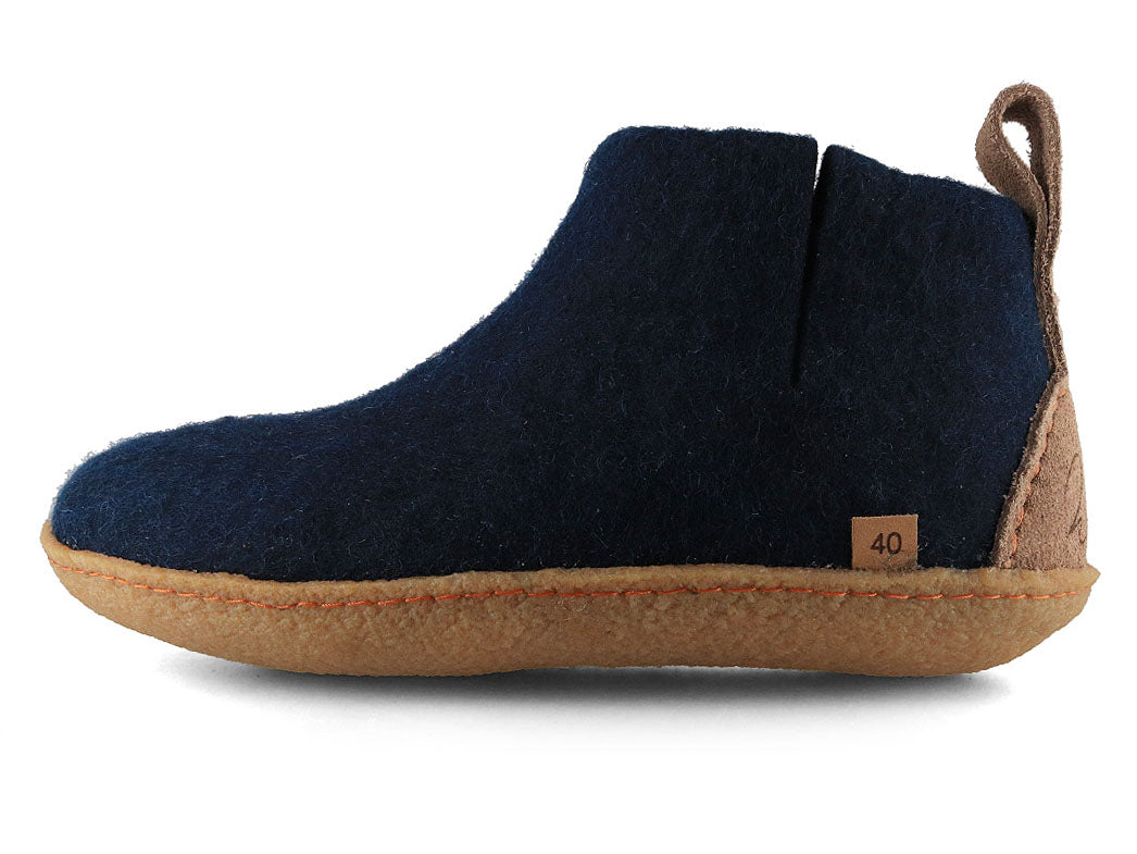 Hüttenschuhe mit Gummisohle Yeti, blau