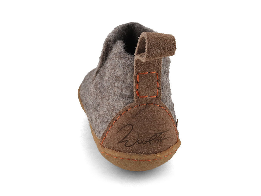 Hüttenschuhe mit Gummisohle Yeti, steingrau