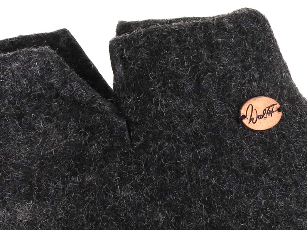 Hüttenschuhe mit Ledersohle Yeti, graphit