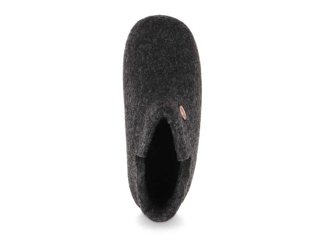 Hüttenschuhe mit Ledersohle Yeti, graphit