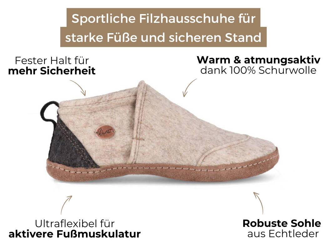 Home Office Hausschuhe Taiga, beige
